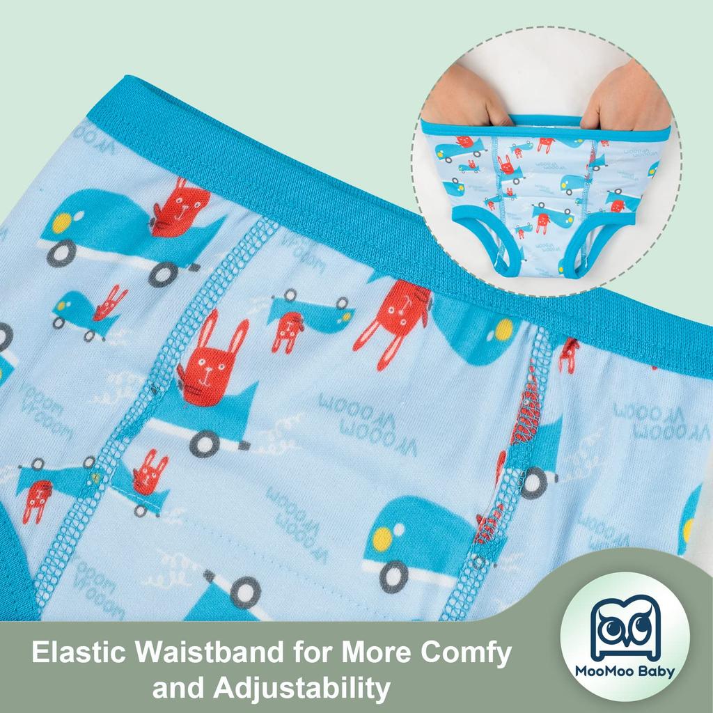 MooMoo Baby Training Highly Absorbent and for Boys and Toddler Toilet Training Size 130cm Pants, 6-Layer Cotton, Breathable, Girls, Underwear, 4-Pack,