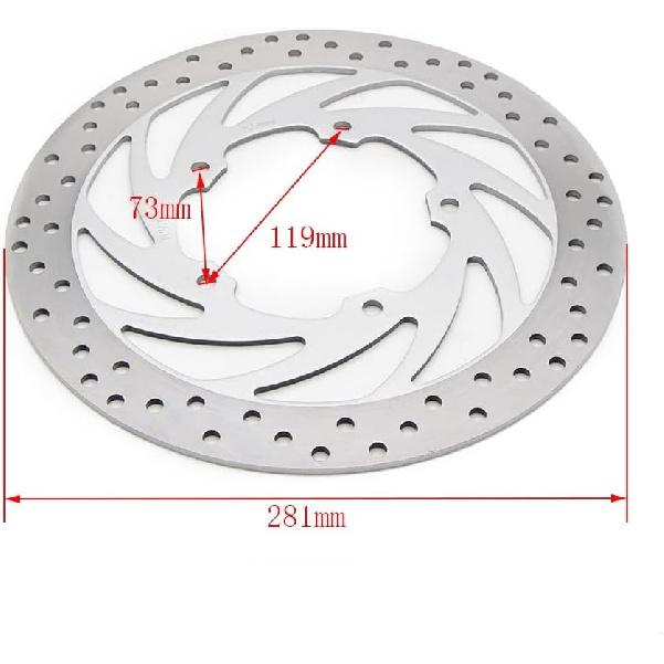 Motorcycle Front Brake Disc 281mm Brake Rotor for Yamaha YBR250 YS250 YBR YS 250 JYM250-2A JYM250