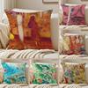 Dreamlike and Colorful MMarc Chagall Cushion Cover Pillowcase Antidustmite Invisible Zipper Short Plush Sofa Cushion