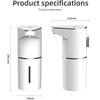350ml Touchless Automatic Foaming Soap Dispenser USB Rechargeable 4-Level Adjustable Electric Soap Dispenser for Home Bathroom