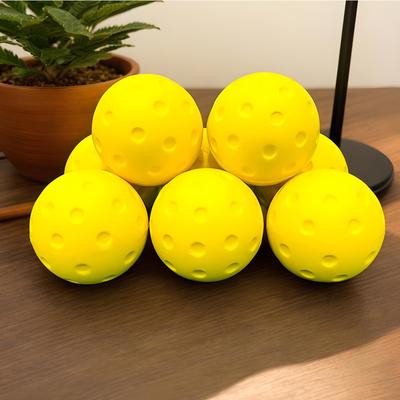 Quiet Foam Pickleballs for Indoor or Outdoor Practice Pickleball Balls with Exact Real Ball Bounce Green & Yellow Color