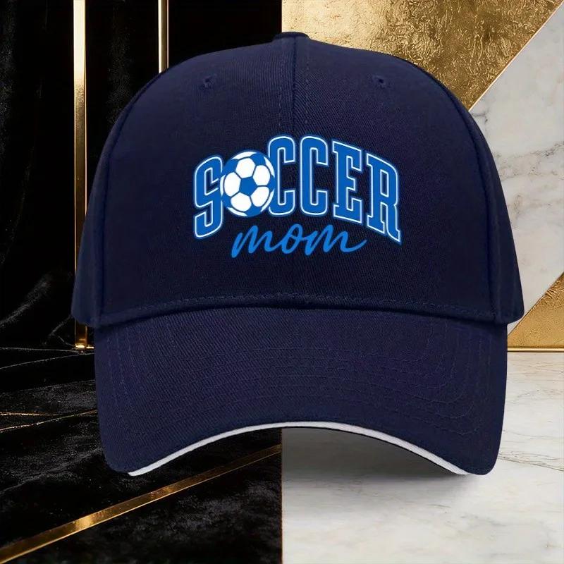 Soccer Mom Graphic Baseball Cap Polyester Casual Adjustable Adult Hat For Four Seasons