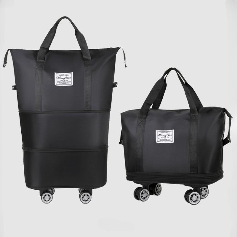 Abnehmbare, tragbare Gepäcktasche mit Universalrädern, Aufbewahrungstasche mit hoher Kapazität zur Trennung von Trocken- und Nassflüssigkeit, erweiterbare Reisetasche für Geschäftsreisen, Sport- und Fitnesstasche
