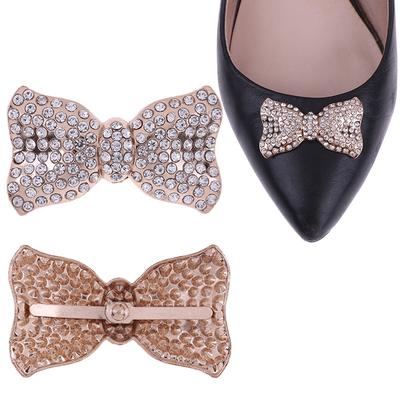 1 pieza de hebilla de metal con lazo para zapatos de mujer, accesorio para zapatos