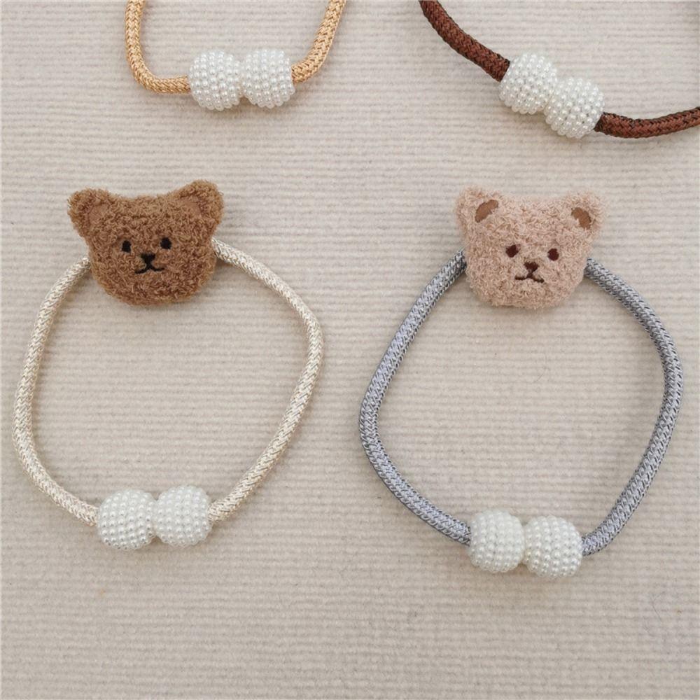 2Pcs Cute Window Curtain Buckles Ins Bear Curtain Tieback Cartoon Bear Curtain  Curtain Decor
