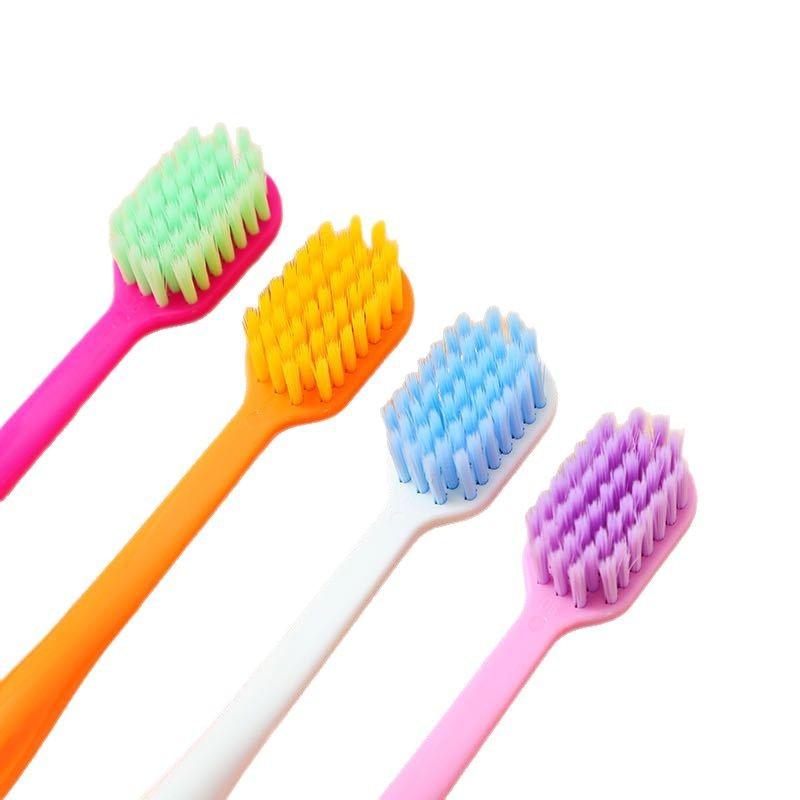 Rainbow Toothbrush 12-bucket Dopamine Household Adult Soft-bristled Cleaning Toothbrush