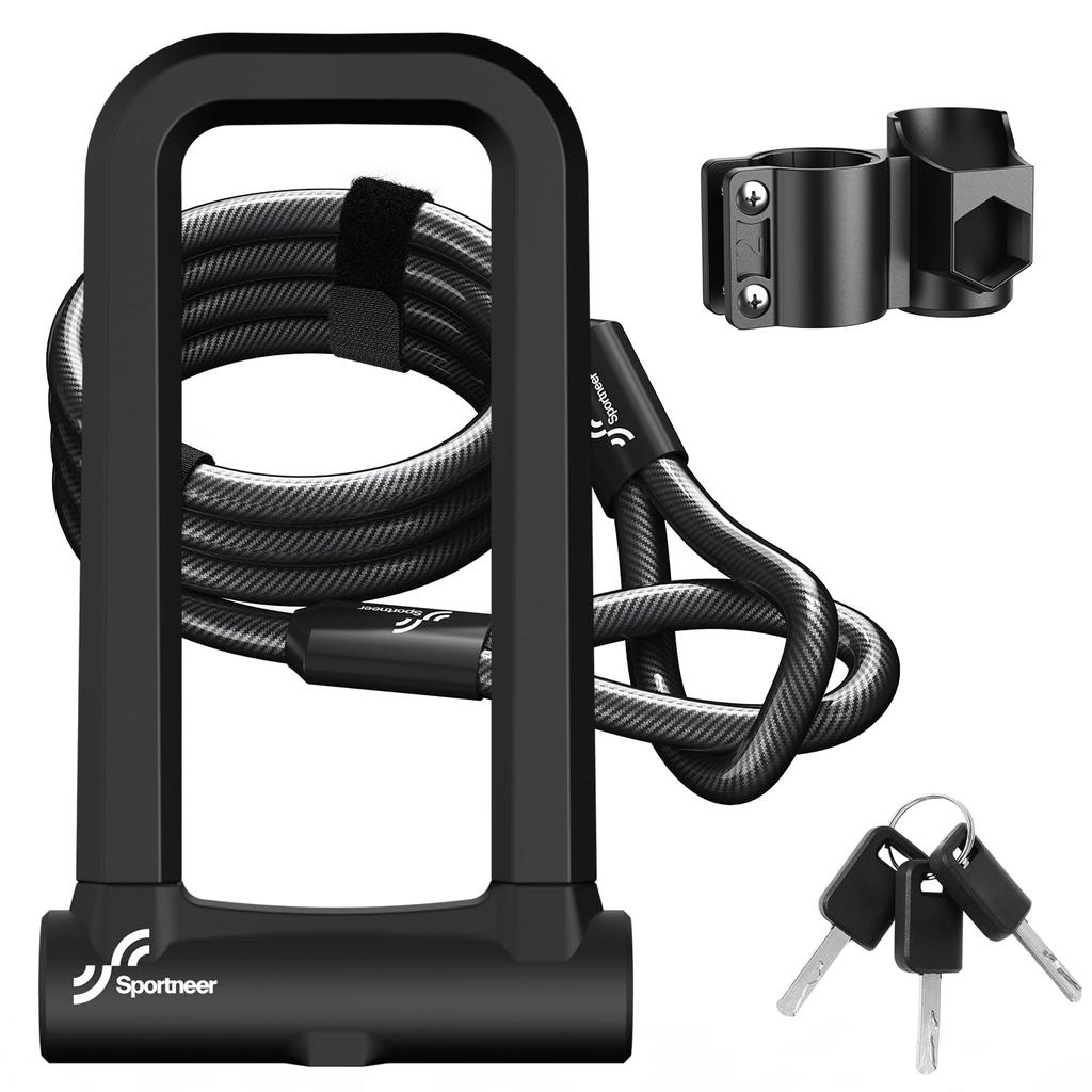 Sportneer Bicycle Mini Cable Electric Car Electric Assist Road Parking Commuter U-Lock, Lock, U-Lock, Lock, Lock, Bicycle, Mamachari, Bike, Lot, Lock,