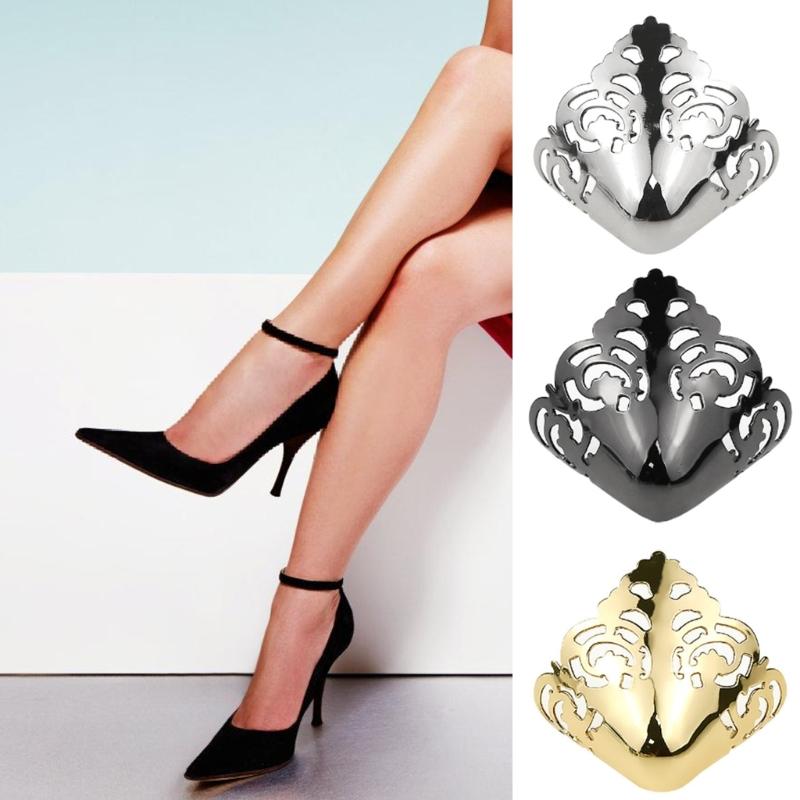 2Pcs Shoes Pointed Protector High Heels Toe Caps Metal Shoe Tip Covers Shoes Decorations Charm Repair Accessories