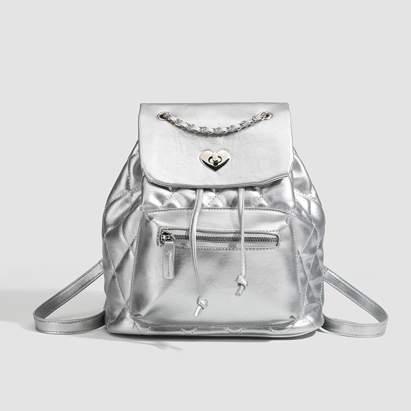 

2025 летний новый нишевый высококачественный рюкзак с бриллиантовой цепочкой Love Lock, модный изысканный универсальный рюкзак