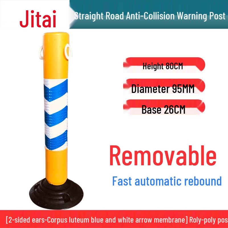 Jitai 75cm Reflektierender Gummi-Verkehrssicherheitspfosten