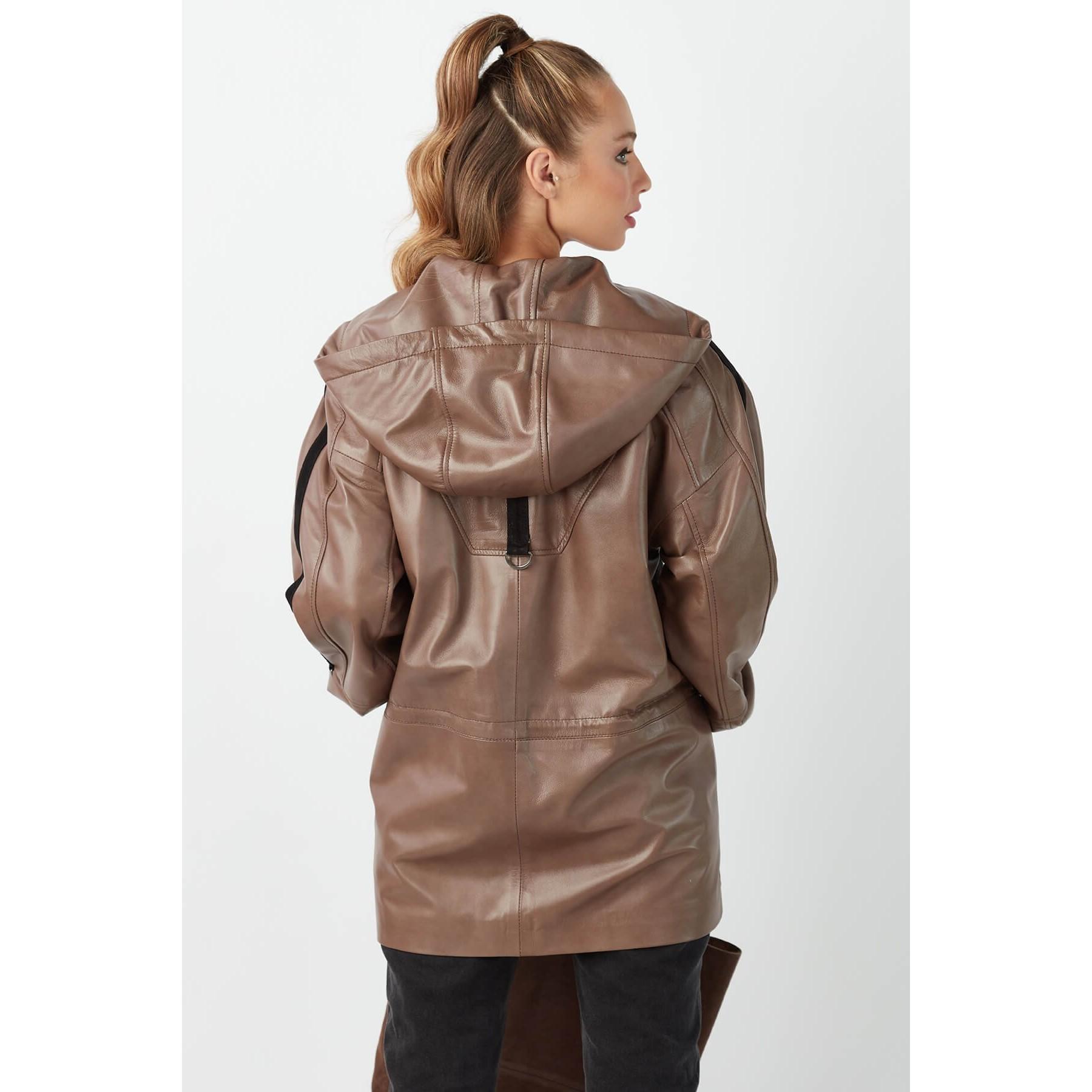 

Норковое женское пальто из натуральной кожи под старину