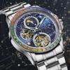 Rainbow Circle Mechanical Watch Men Constellation Dial Luminous Waterproof Top Luxury Mechanical Watch