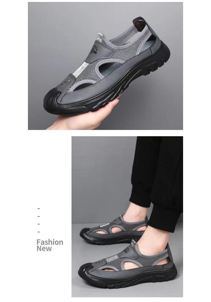 Men's Non-Slip Sports Casual Beach Shoes: Stylish Summer Breathable Mesh Sandals