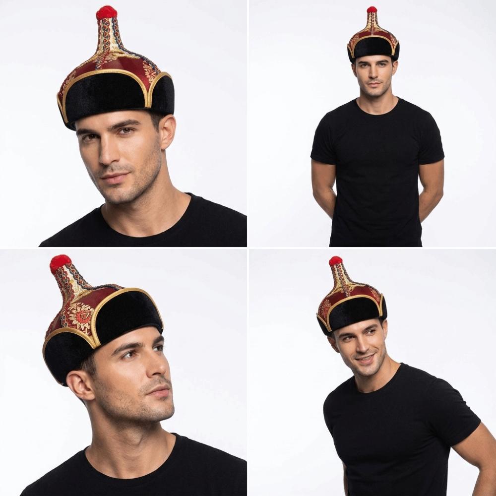 Stable Pointed Shape Ethnic Costume Headwear Comfortable Wearing Performance Hat Cultural Gala