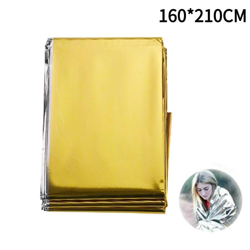 Emergency Survival Blanket Reflective Thermal Insulation Sheet for Outdoor First Aid Camping & Emergency Kits 130X210Cm
