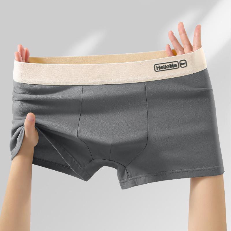 Large Size Men's Spring and Summer Cotton Anti Bacterial Breathable Youth Flat Angle Underwear