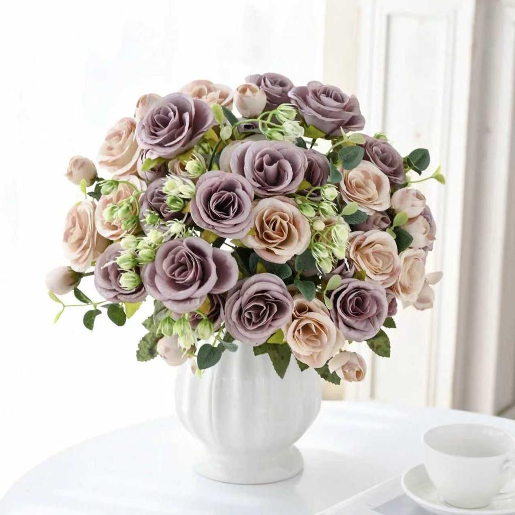 1/3pcs Artificial Flowers Wedding Party Home Bedroom Table Decoration Bridal Bouquet Yard Garden Fake Silk Peony Hydrangeas Vase