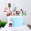 Kreativer Papier-Kuchenaufsatz Frohe Weihnachten Schneeflocke Weihnachtsmann Weihnachts-Kuchendeko Neujahr Cupcake-Topper