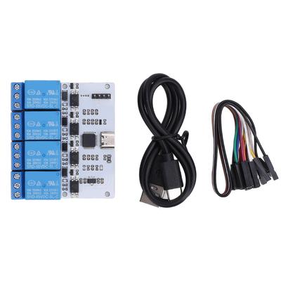 4-Kanal-USB-zu-340-Modul Typ C-Schnittstelle Serielle Steuerung Relaismodul Optokoppler Sicherheit 5 V