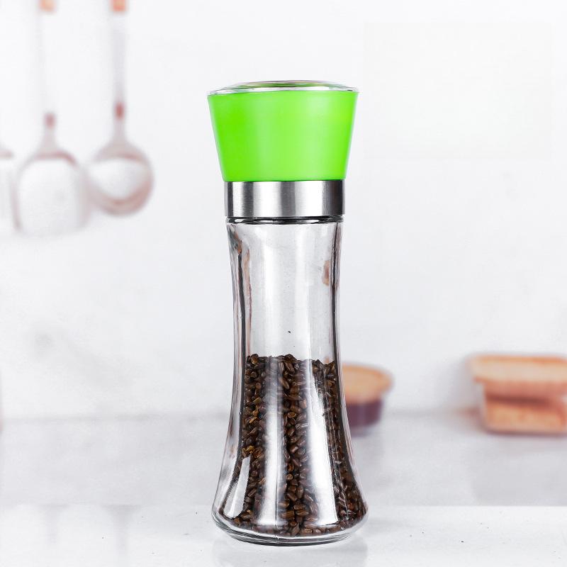 Stainless Steel Mill Pepper/Salt/Spice Grinder Kitchen Supplies Spices Glass Storage Container Pepper Mill Kitchen Gadgets Tools
