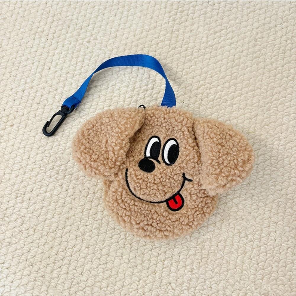 Portable Cartoon Dog Poop Bag Carrier Cute Dog Garbage Holder Cleaning Supplies with Buckle Pet Waste Bag Dispenser Outdoor Use