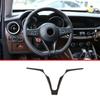 Carbon Fiber Grain Steering Wheel Cover Trim Fit For Alfa Romeo Giulia 2017-2023