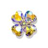 Hand-Woven Multi-Faceted Color-Changing Snowflake Flower Brooch for Suits - Unisex