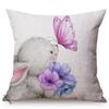 Colorful Butterflies Harmony Sofa Decoration Cushion Cover Butterfly Abstract Graffiti Nordic Cotton Linen Pillow Case Cojines