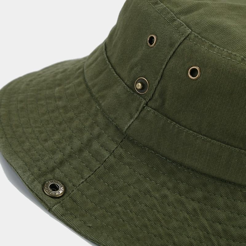 Breathable Cotton Bucket Hat For Outdoor Activity Foldable Sun Protective Unisex Design Fisherman Hat For Women Men