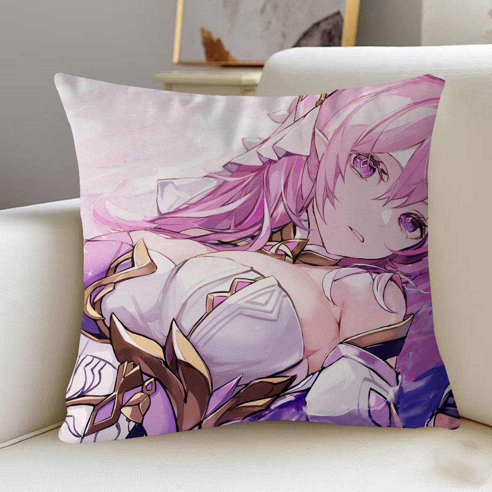 

H-Honkai Impact Anime Cartoon Pillow Cover Design Cushion Cover Decor Holiday Decorati 12x12Inch