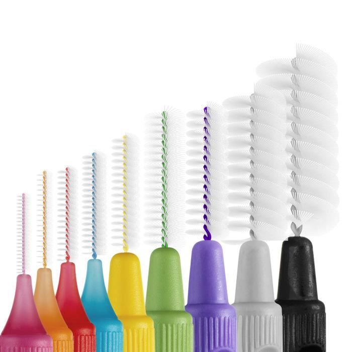 TePe Brossettes interdentaires Original - Nettoyage facile des espaces interdentaires - 1 x 8 brossettes de diamètres variés - Une