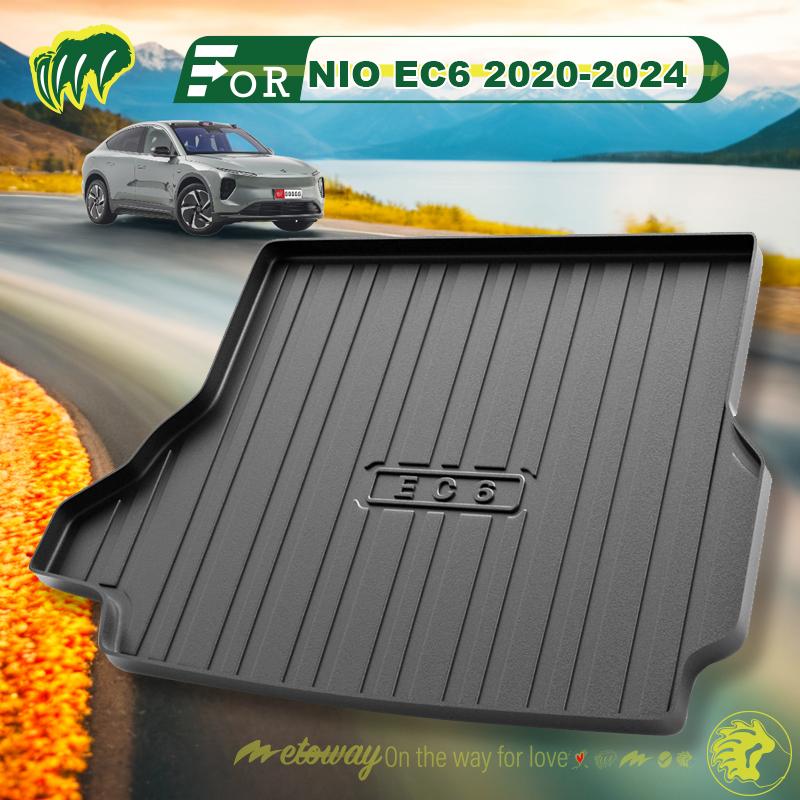 

Для NIO EC6 2020-2024 TPE Custom Fit автомобильный коврик для багажника всесезонный черный коврик для багажника 3D-формы с лазерным измерением B2