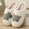 Cute cartoon animals cotton slippers home non-slip cotton slippers