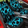 Set di Coprisedili per Auto Stampati con Fiamma Blu per Donna 2 Pezzi Protezione Sedile Anteriore Auto Accessori Interni Auto Universali Completo