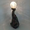 Lámpara Solar de Elefante Estatua de Elefante de Jardín con Luz LED Figurilla de Elefante para Exterior con Bola Iluminada para Decoración de Patio Balcón