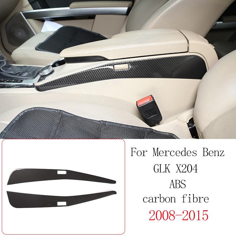 For Mercedes Benz GLK X204 2008-2015 ABS Carbon Fiber Car Center Console Decorative Panel Sticker Car Interior Accessories