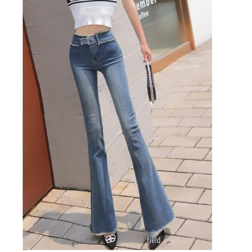 

Джинсы клеш с высокой посадкой, темной стирки, с контролем живота и лифтингом бедер Small синий/джинсовый