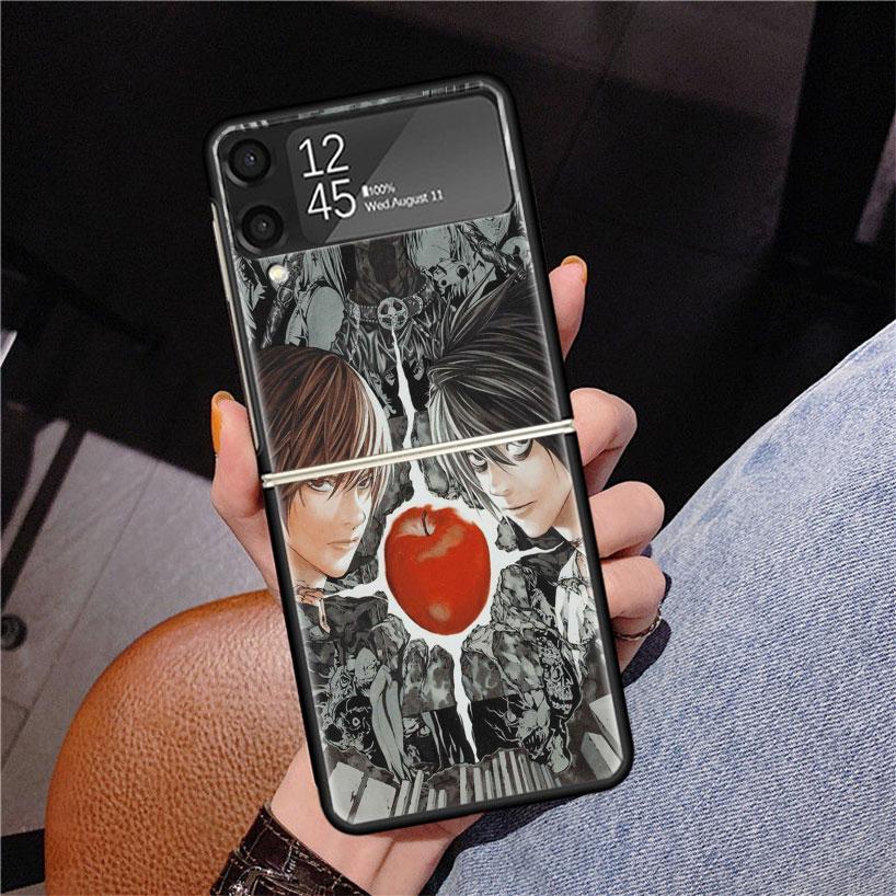 N-Note D-Death Anime Ryuk Phone Case For Samsung Z Flip 7 6 5 4 3 Galaxy ZFlip7 ZFlip6 ZFlip5 ZFlip4 ZFlip3 5G Print Cover