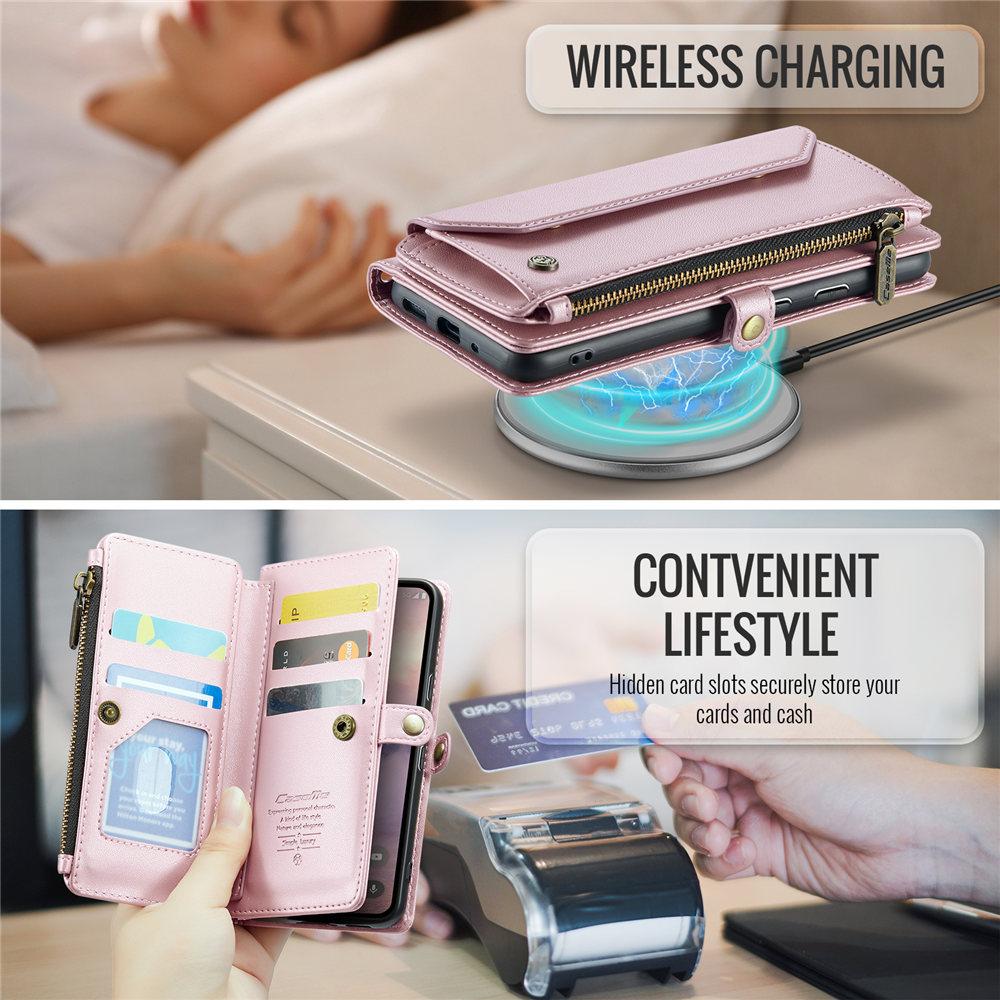 Multi Credit Cards Slot Crossbody Wallet Phone Case For Google Pixel 9 Pro XL 9Pro 8 8Pro 7A Long Lanyard Leather Cover