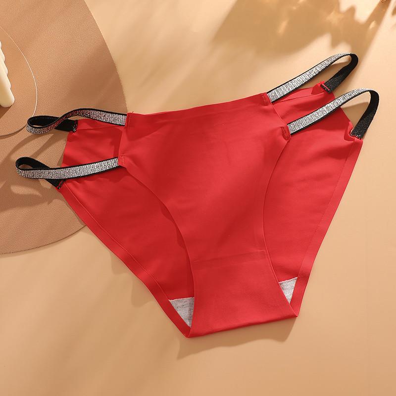 FINETOO Seamless Panty For Women Waist Sexy Belt Design Mid-Waist Brief Comfortable Underwear