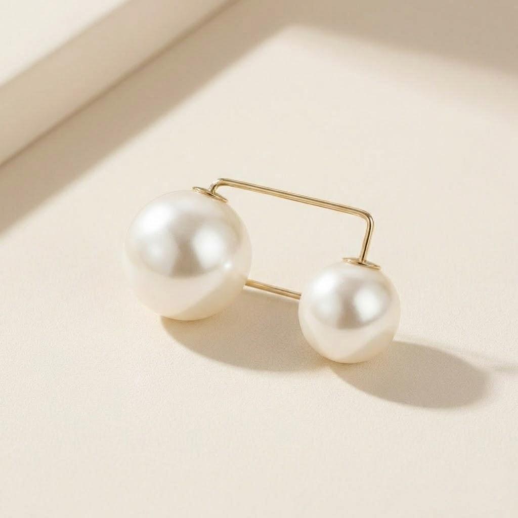 

Artificial Pearl Brooch Double Sided Fashion Pin Women Sweater Accessories Jewelry Gifts Stylish Brooches
