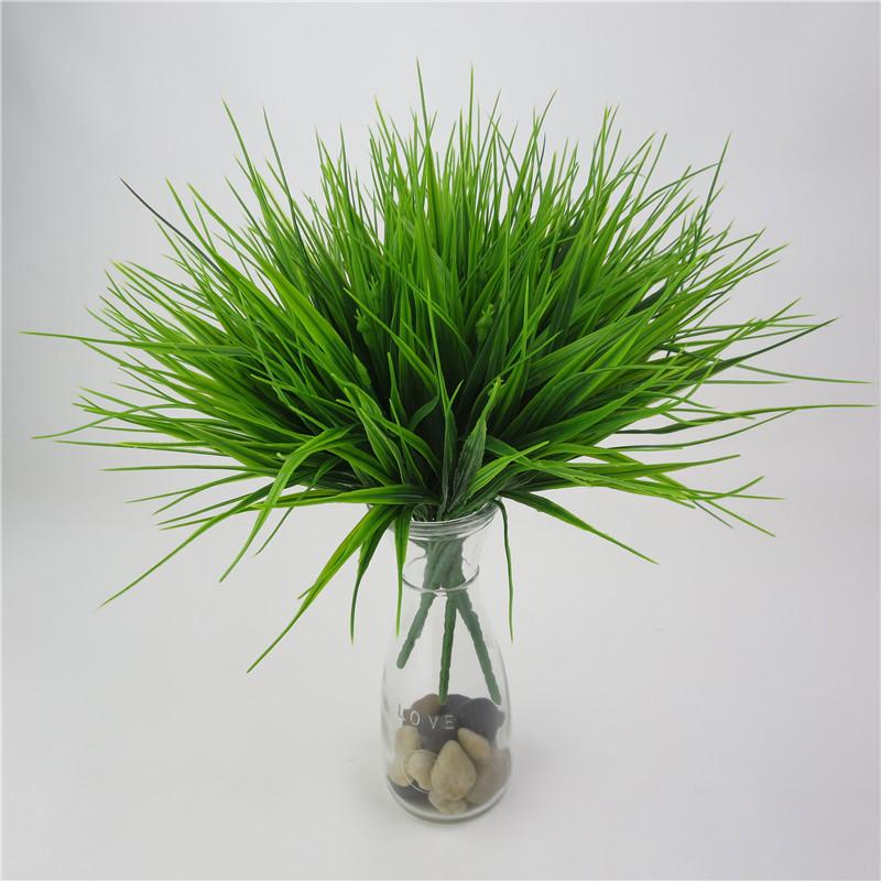 Artificial Green Plant Bundle: Decorative Plastic Grass, Water Grass, Plastic Flower, and Fern.