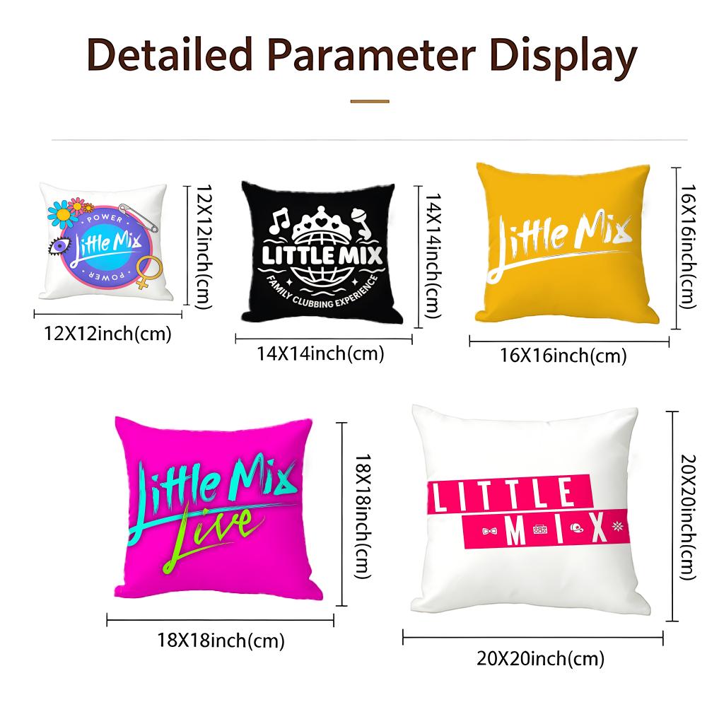 Pop Little Mix Cushion Cover Cushion Cover Set 4Pcs 50X50 45X45 40X40 Pillowcase Decorative Sofa Home Decor