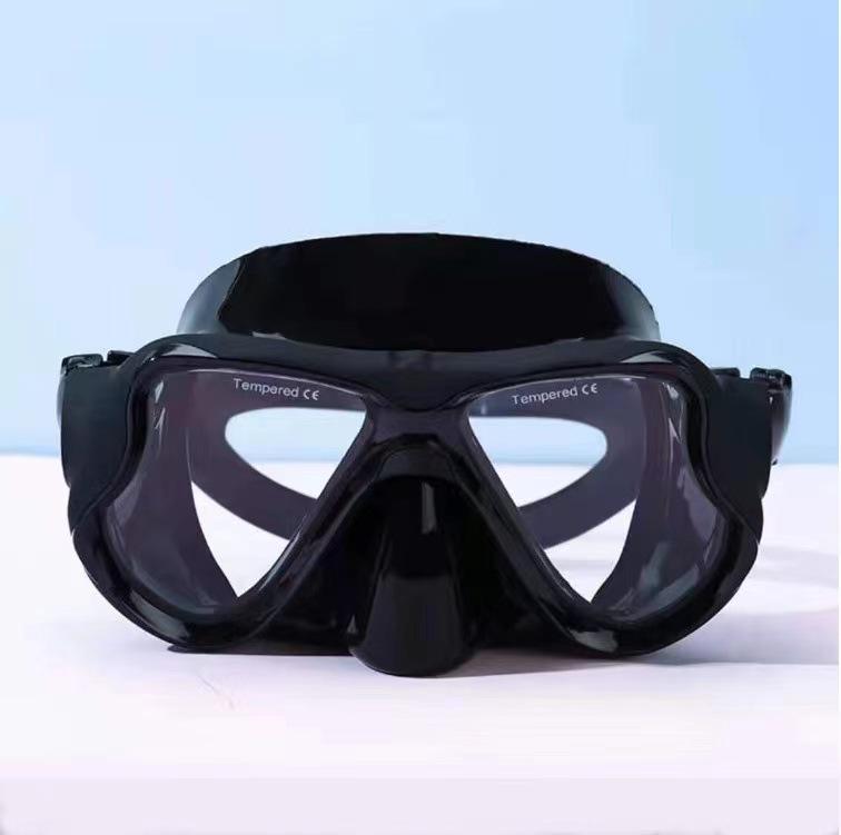 1900 Adult Snorkel Mask with Tempered Glass and Myopia-Compatible HD Anti-Fog Lens