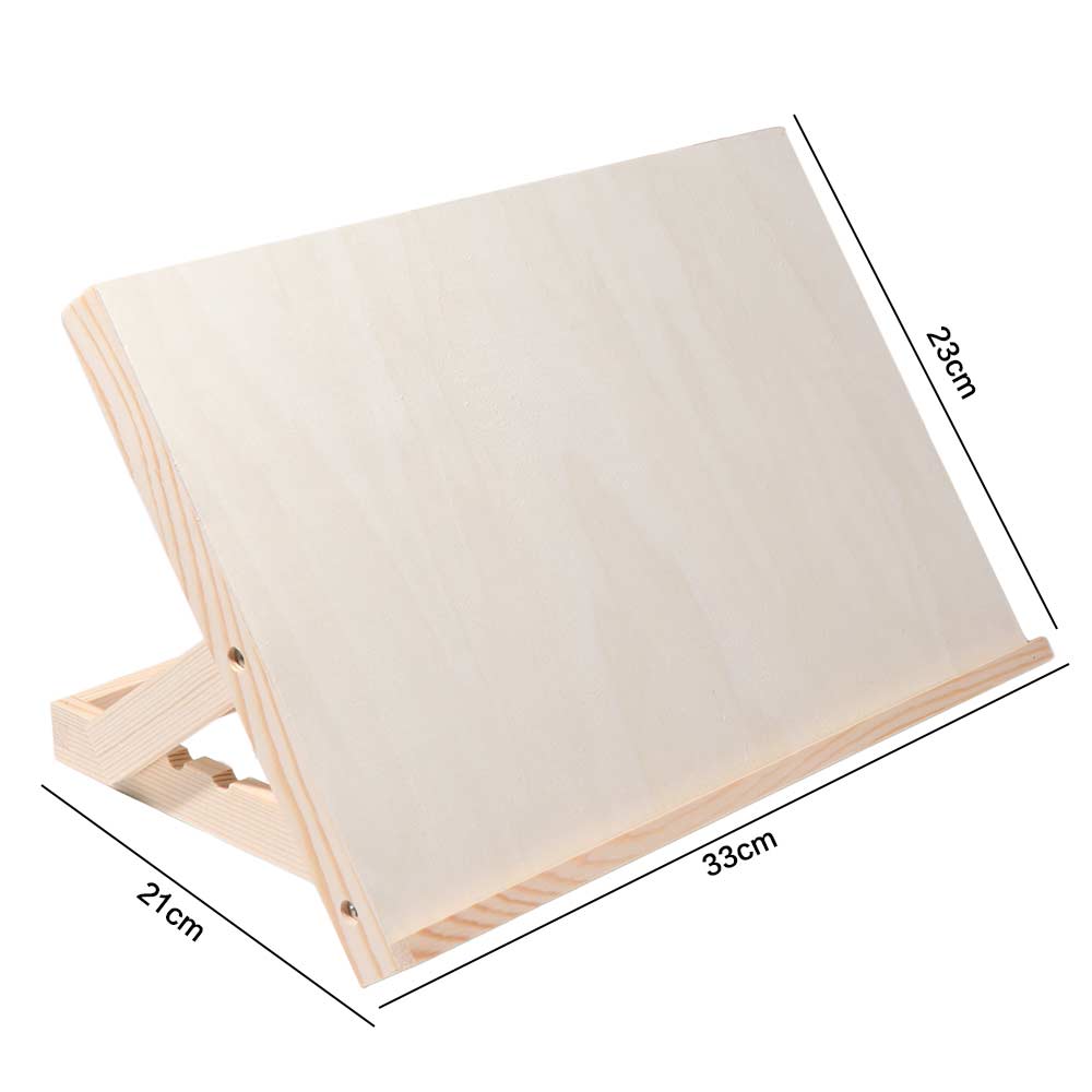 Adjustable Angle Wooden Table Easel Portable Painting Holder Tilted Drawing Board Outdoor Painting