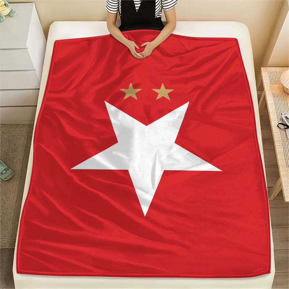 

1PC SK Prague Slavia Print Flannel Blanket, High quality All Seasons, Home Decor, Warmth and Comfort, Perfect for Christmas Gifts 80cm x 120cm