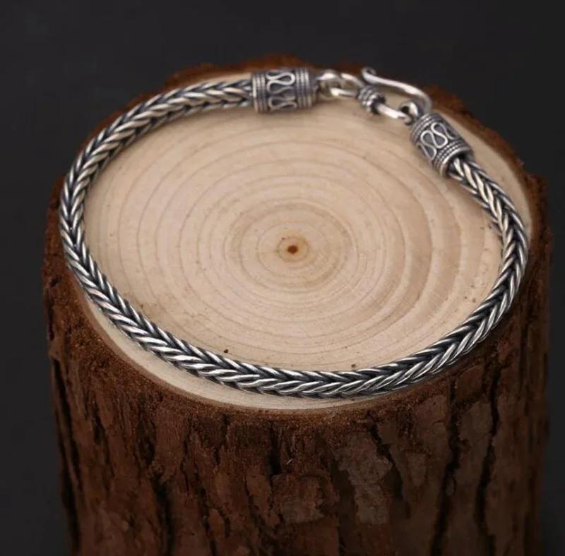 Lion head animal bracelet for men stainless steel braided chain wristband bracelet fashion hip hop jewelry