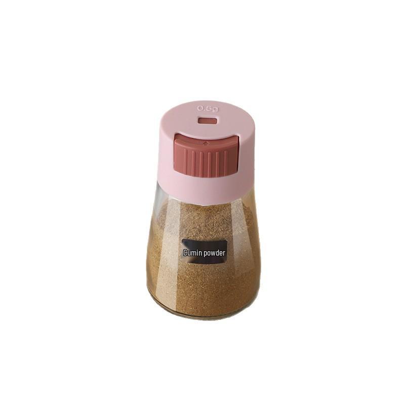 2-Piece Kitchen Seasoning Jar Set: Press-Type Salt Control Bottles