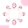 Flower Press On Nail Spring False Nail Short Oval Stick On Nail Glitters Acrylic Artificial Nail Manicure Nail Accesory