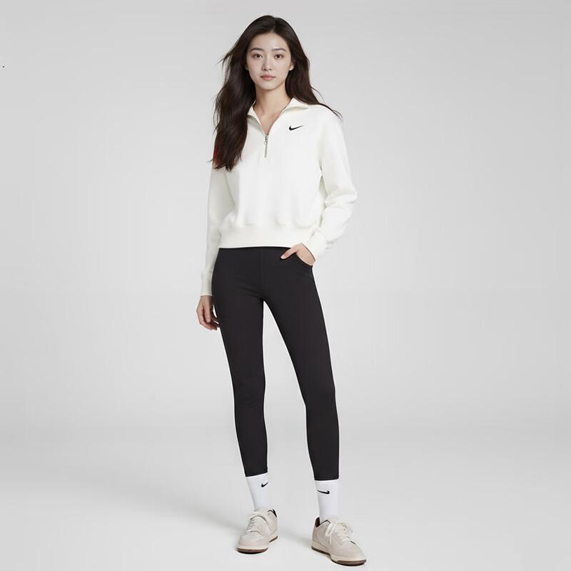 Nike Moletom Feminino de Lã com Zíper Completo para o Inverno